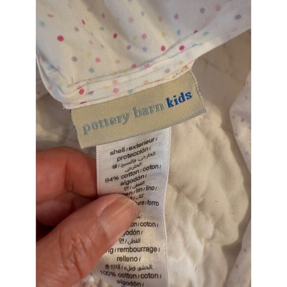 Pottery Barn Kids Quilted patchwork Cotton Square pillow padded sham 23x26 read - Picture 7 of 14